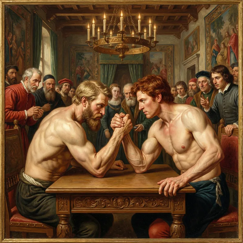 Renaissance Arm-Wrestling Art: Muscular Men in Action Renaissance Arm-Wrestling Art: Muscular Men in Action