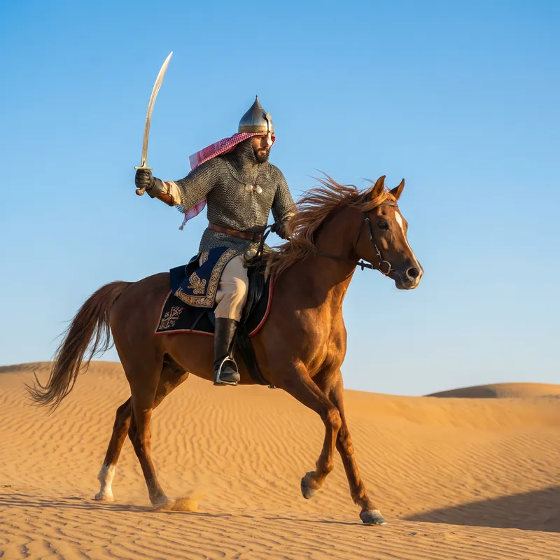 Persian Knight on Horseback
