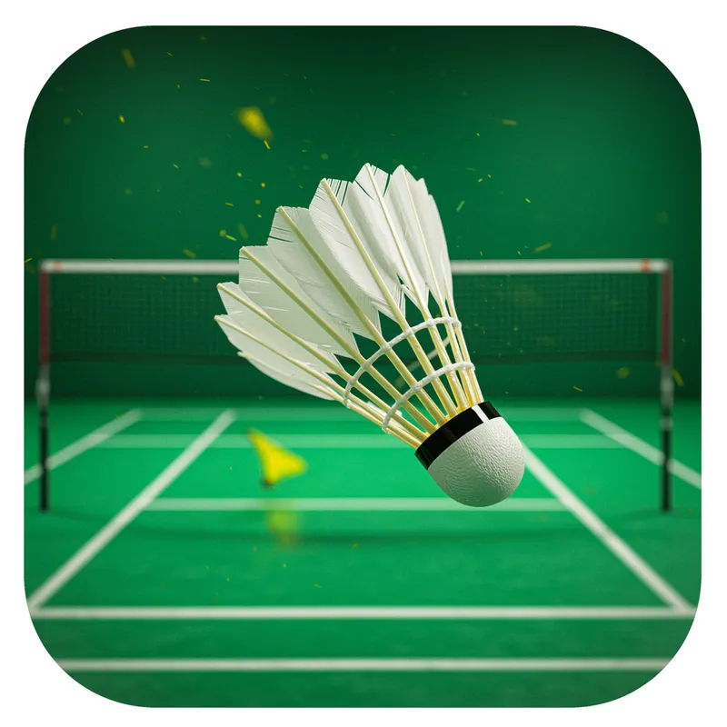 Flying Shuttlecock App Icon Design