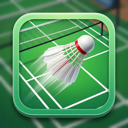 Flying Shuttlecock App Icon Design