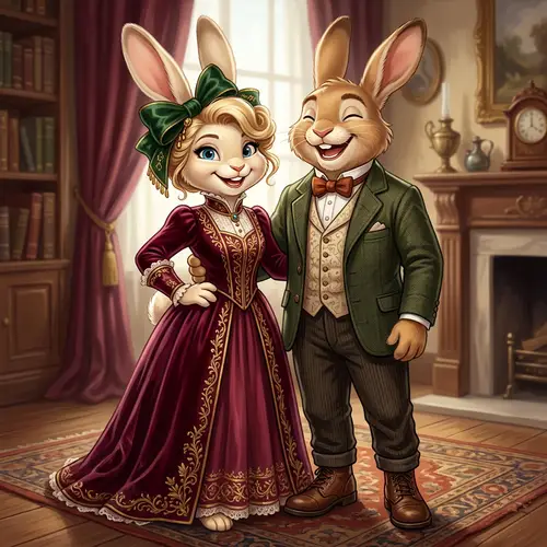 Beautiful and rich Lola Bunny and Bugs Bunny