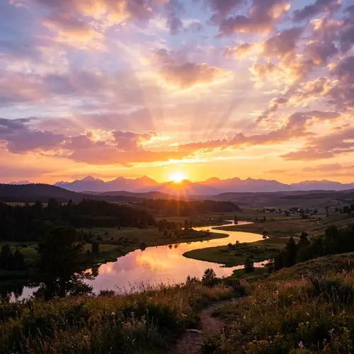 Ethereal Sunset | Mesmerizing Golden Glow in the Sky