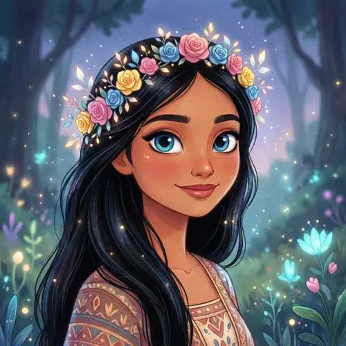 Enchanting Lady with Chinese Heritage and Blue Eyes