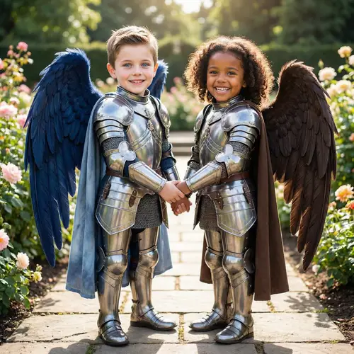 Charming Little Angels in Shining Armor | Magical Wings