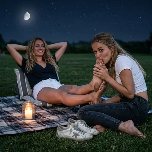Starlit Scene with Hortense and Valérie - Cousin Bette