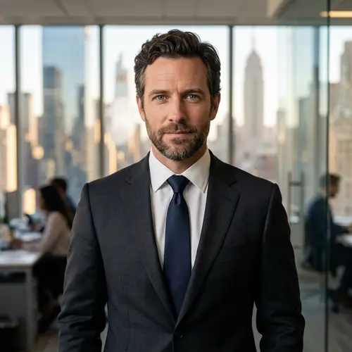 Charismatic Man Portrait in New York Office
