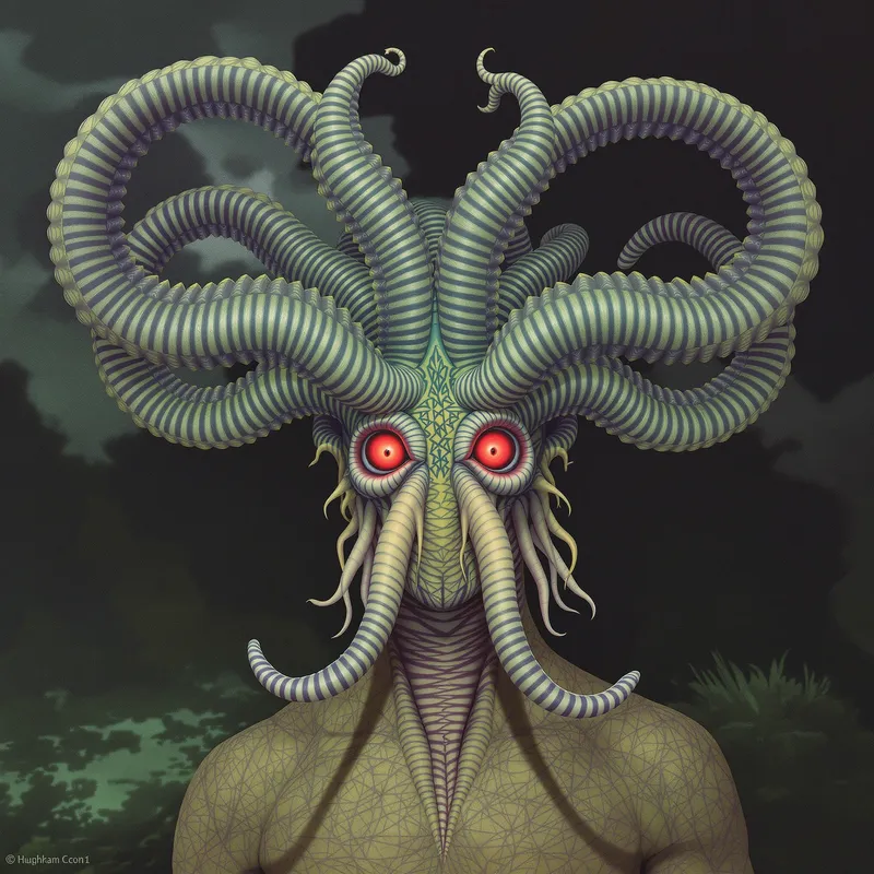 Ma'oli: Giant Wings and Red-Eyed Features