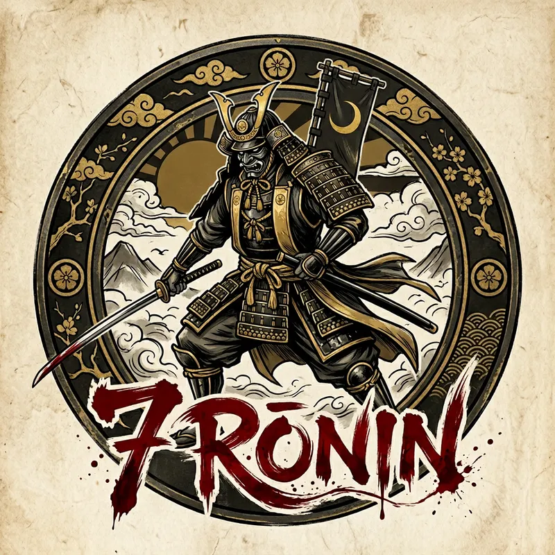 Prepare for Epic Battle with Samurai | 7 Rōnin Logo Design