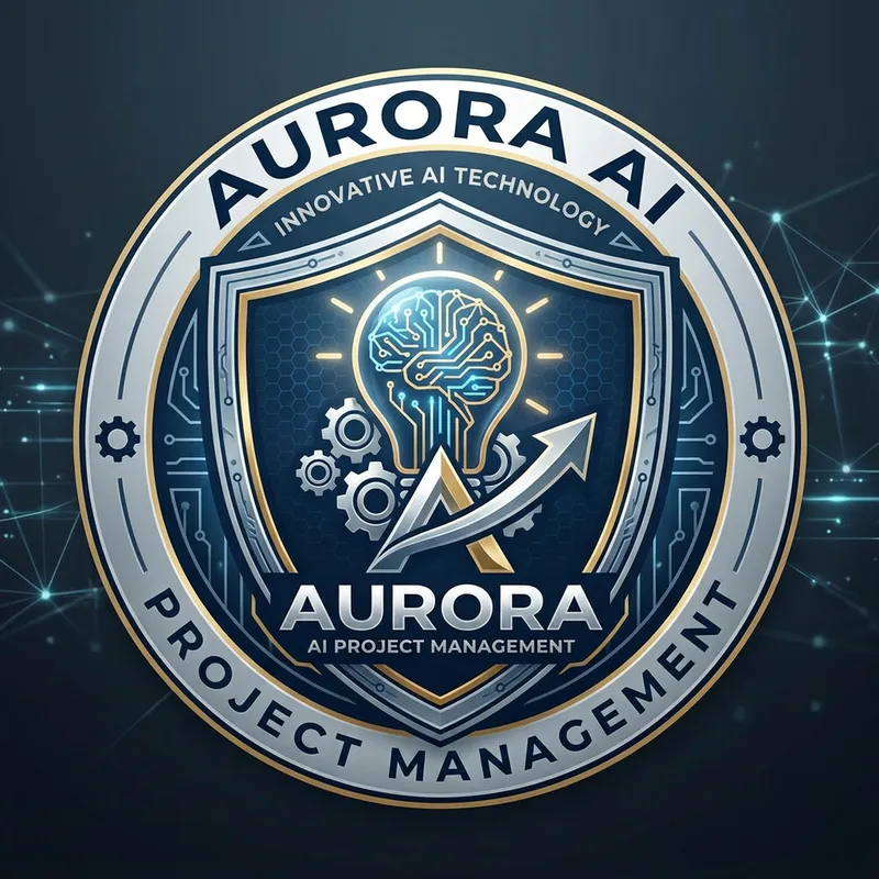 AI Technology Emblem Design for Innovative Project Management