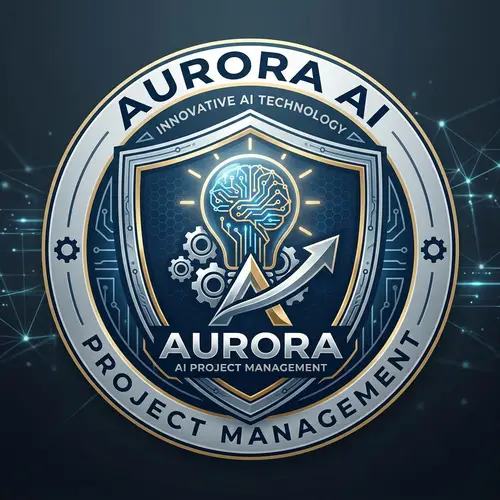 Innovative AI Project Management Emblem Design