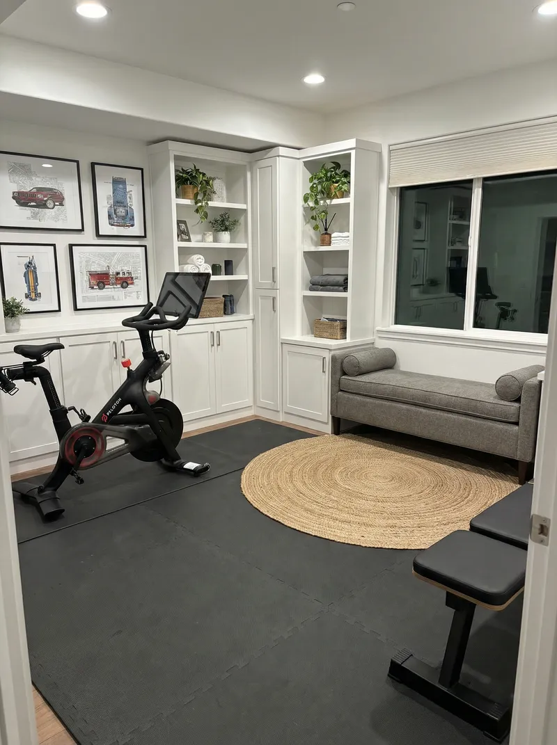 Home Gym Ideas: Shelving, Cabinets & Seating