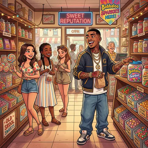 Animated Gangster in a Candy Store Scene