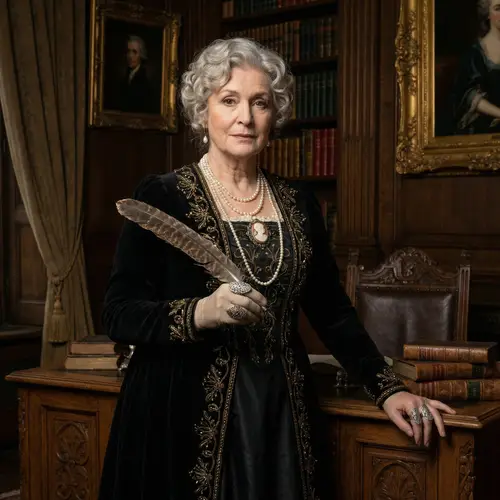 Elegant Victorian Mistress in Regal Attire