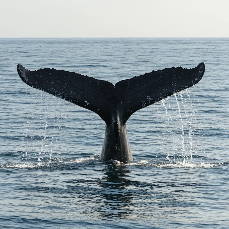 Surreal Whale Tail in Ocean - Stunning HD Imagery