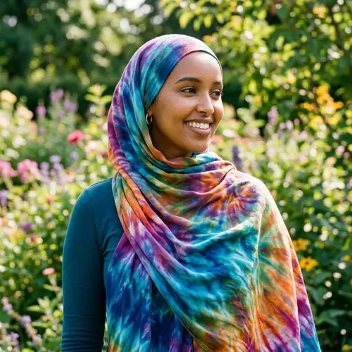 Stunning Tie Dye Hijab in Vibrant Colors | Artful Patterns