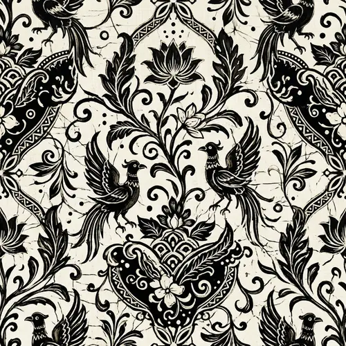 Balinese Batik Print Seamless Pattern | Earth Colors