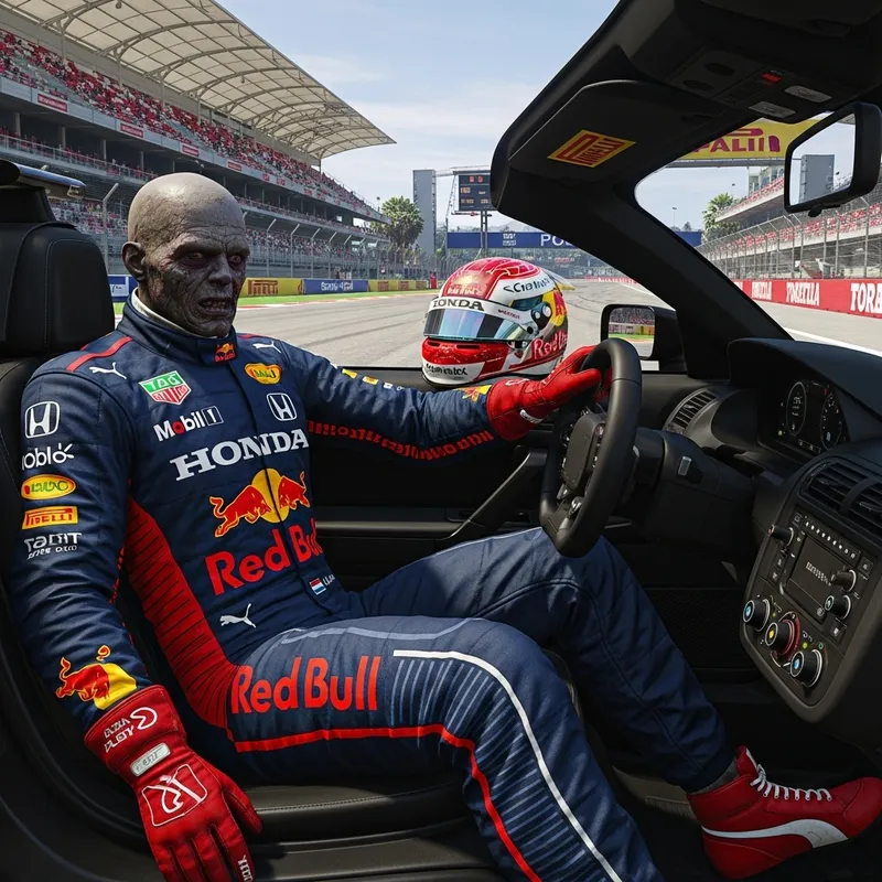 Zombie Formula 1 Driver in Red Suit - GTA5 Style