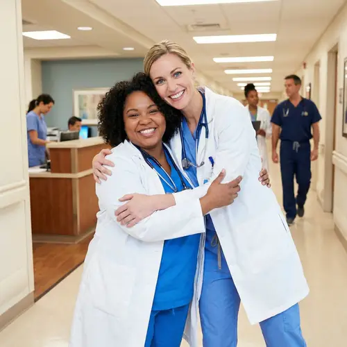 Inclusive Female Doctor Duo | Bond of Friendship in Healthcare