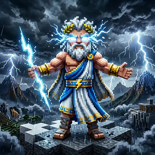 Zeus Minecraft Skin: Lightning God Design