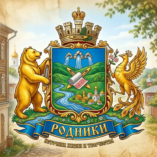 Beautiful Rodniki City Coat of Arms | Ivanovo Region