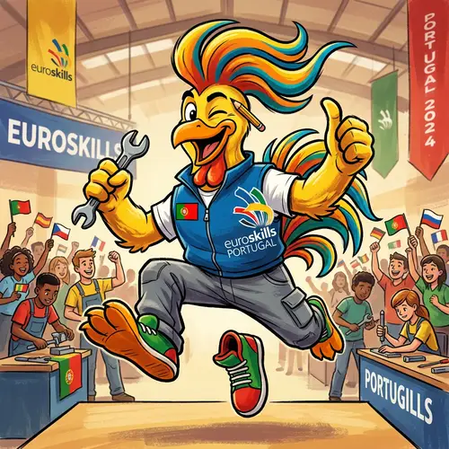 Playful Euroskills Mascot Character Design
