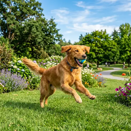 Playful Dog in Lush Park | Bright Eyes & Shiny Coat