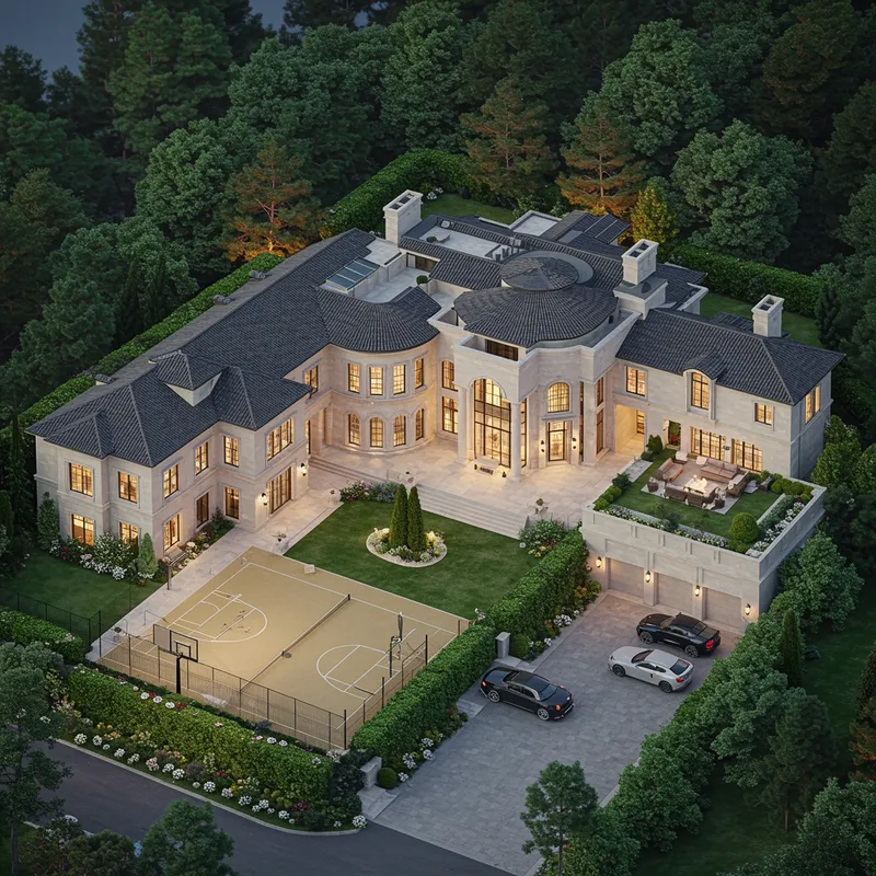 Luxury Bel Air Mansion with Sports Courts & 12 Bedrooms