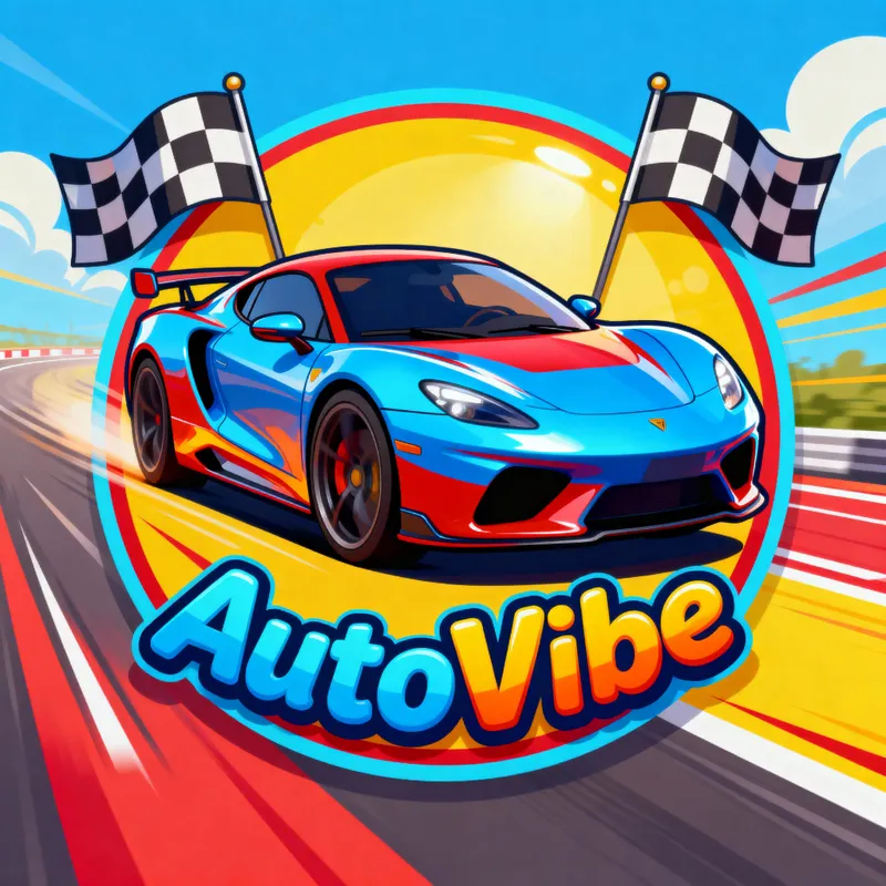 Vibrant Cartoon Automotive Logo for YouTube Channel