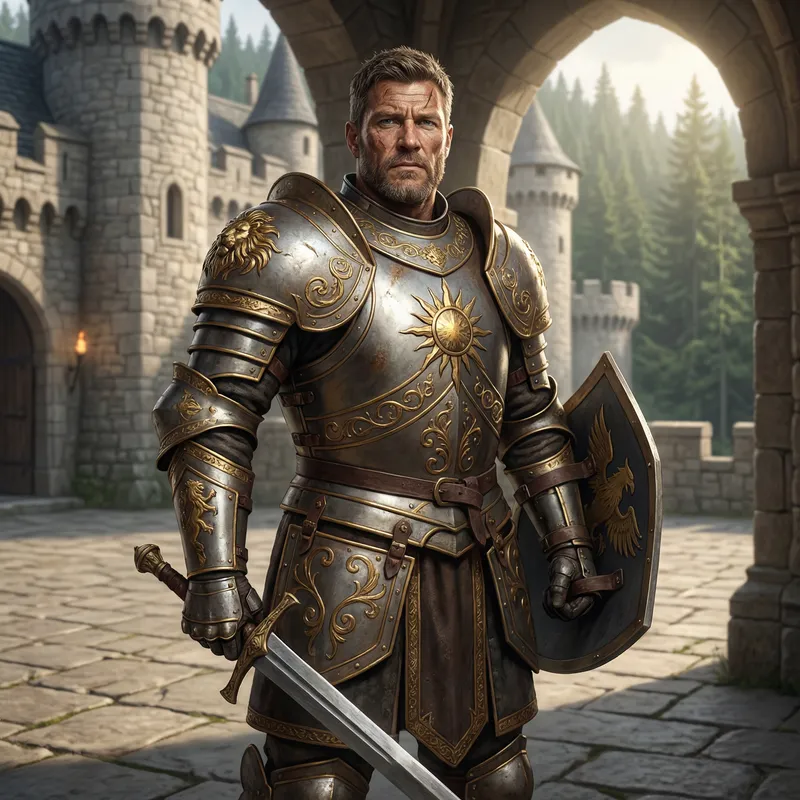 Muscular Paladin D&D Character Design | Fantasy Setting