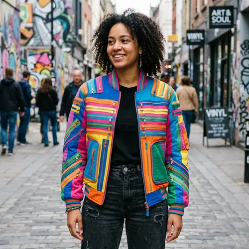 Colorful Zipper-Adorned Clothing for a Stylish Look