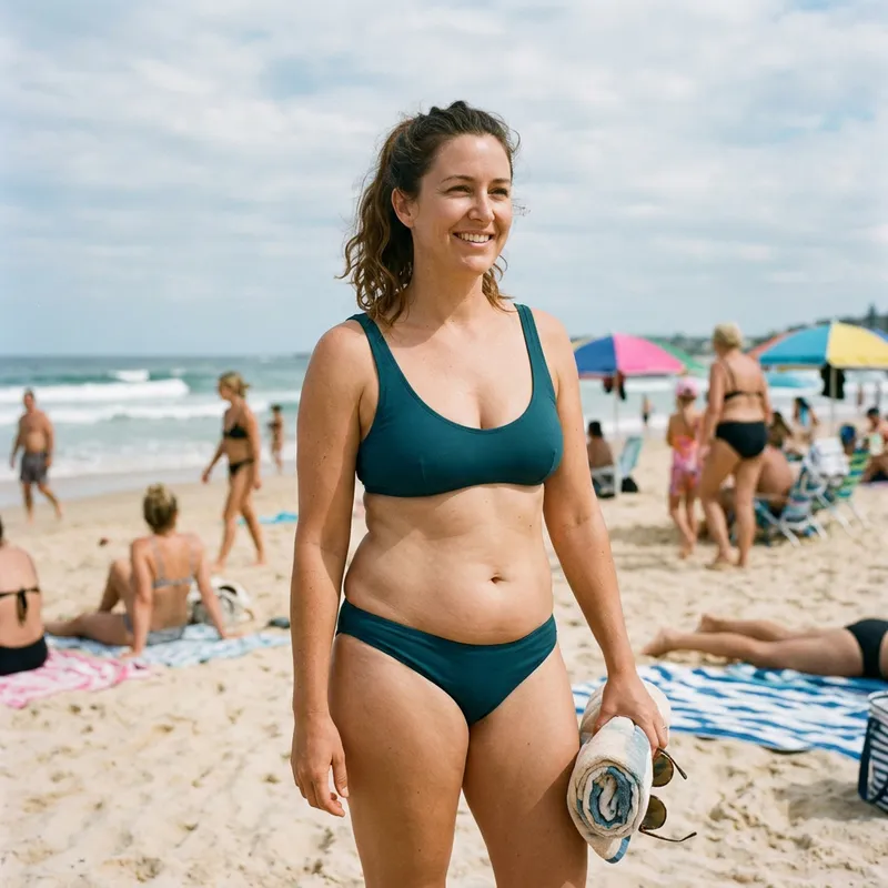 Brunette in Bikini: Embracing Real Beauty