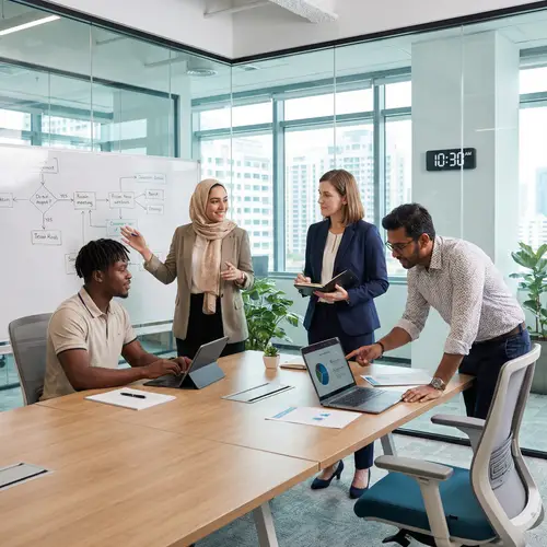 Diverse Workspace Scene for Workplace Success & Professionalism