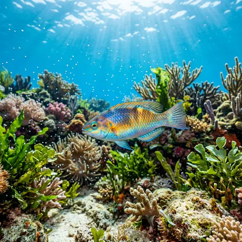 Colorful Fish Swimming in Clear Blue Water