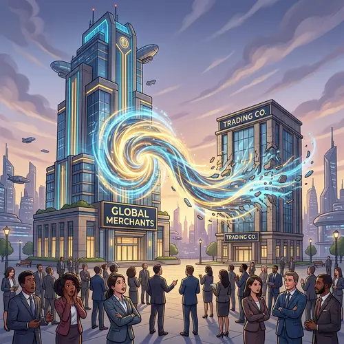 Merchant Company Merger Illustration: Fusion by Absorption