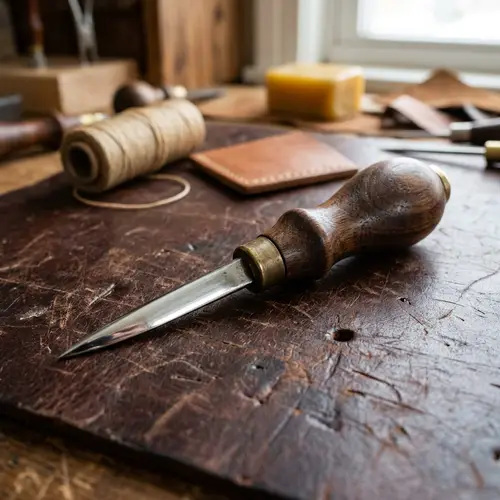 Traditional Awl Tool for Leather and Wood Crafting