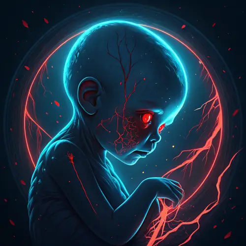 Trap Music Cover Art with Fetus Design