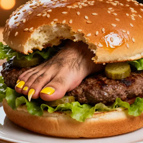 Juicy Burger with Creative Toppings