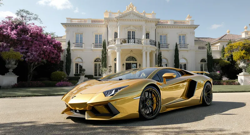 Luxury Gold Lamborghini by Grand Mansion