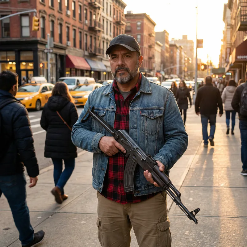 Mexican Man Holding AK-47: A Captivating Scene