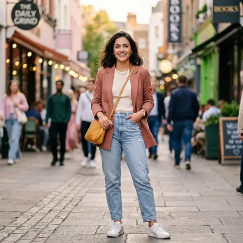 Vibrant Portrait of Confident 25-Year-Old Model