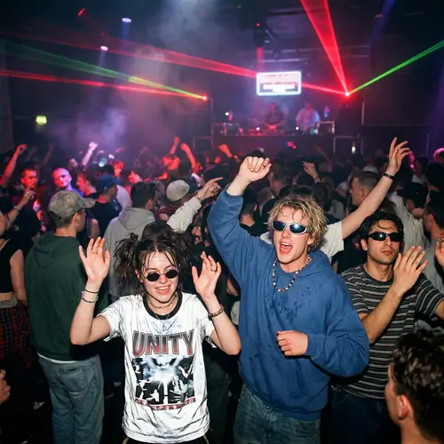 90s Rave Vibes: Clubbing with Laser Lights