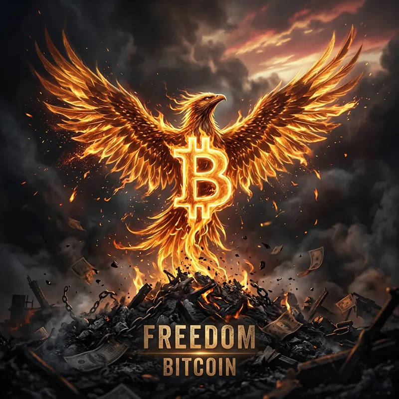 Phoenix Bitcoin Wallpaper: Rise from Ashes