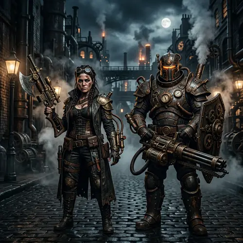 Steampunk Dark Warriors: Transform Your Characters