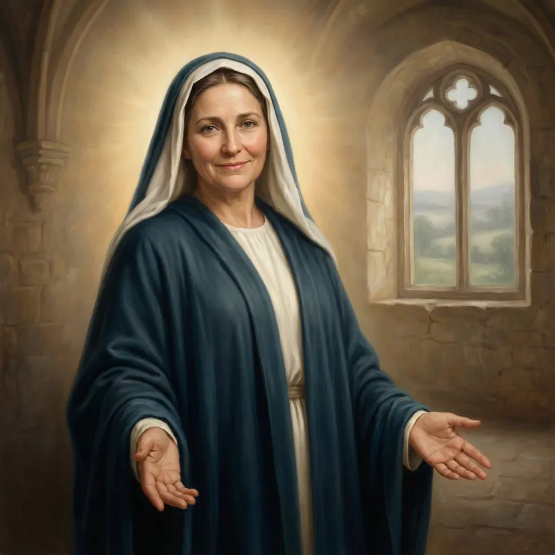 Portrait of the Blessed Virgin Mary in Radiant Light