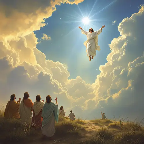 Jesus Ascending to Heaven: Biblical Scene
