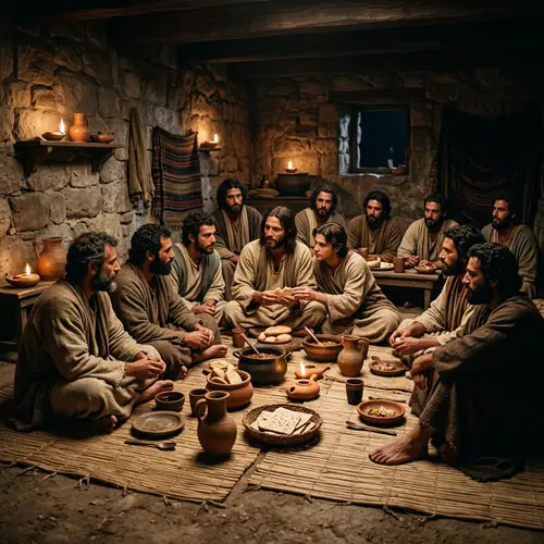 Photorealistic Last Supper in Ancient Jerusalem