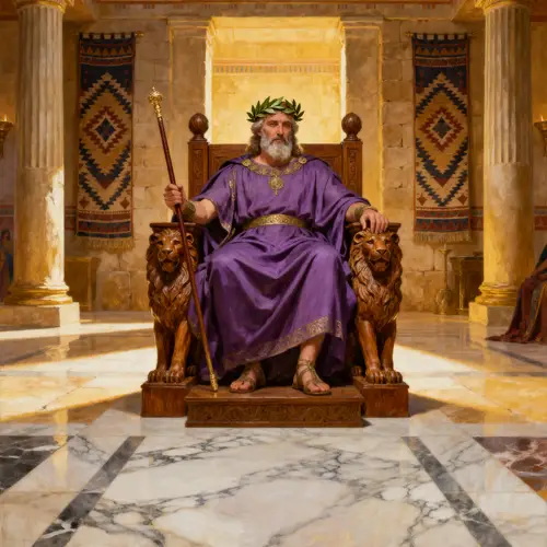 King Herod on His Throne - Biblical Artwork