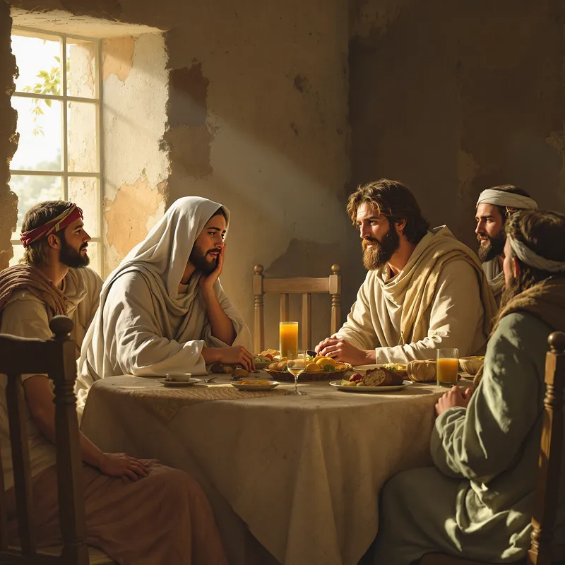 Jesus Comforts a Sad Woman in Biblical Scene