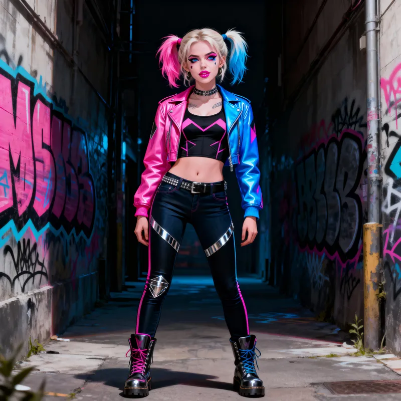 Modern Harley Quinn Render: Beauty and Attitude