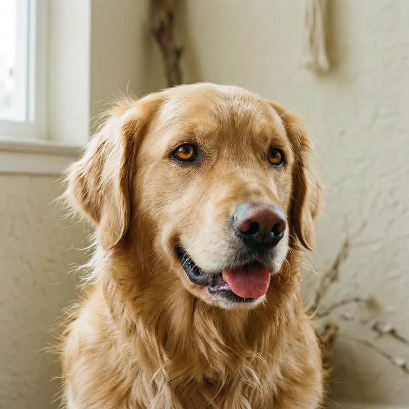 Portrait of a Gentle Golden Retriever